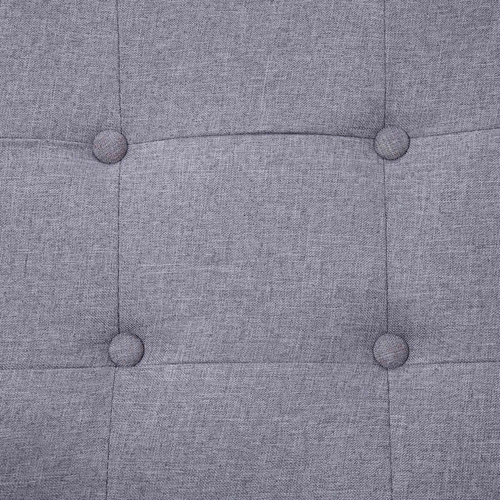 Light Gray Fabric 2 Seater Loveseat Sofa with Steel Legs N821385