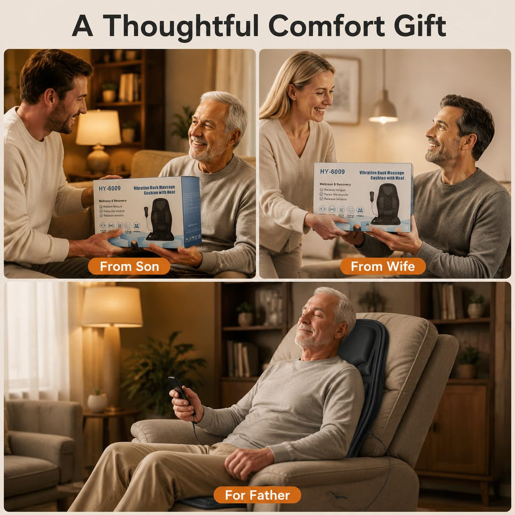 Vibration Back Massager with Heat and 8 Vibration K512451