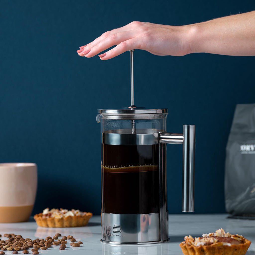 34 oz Borosilicate Glass French Press Coffee Maker U259211