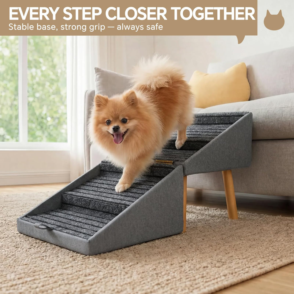 2-in-1 Wooden Pet Stairs & Ottoman C69183