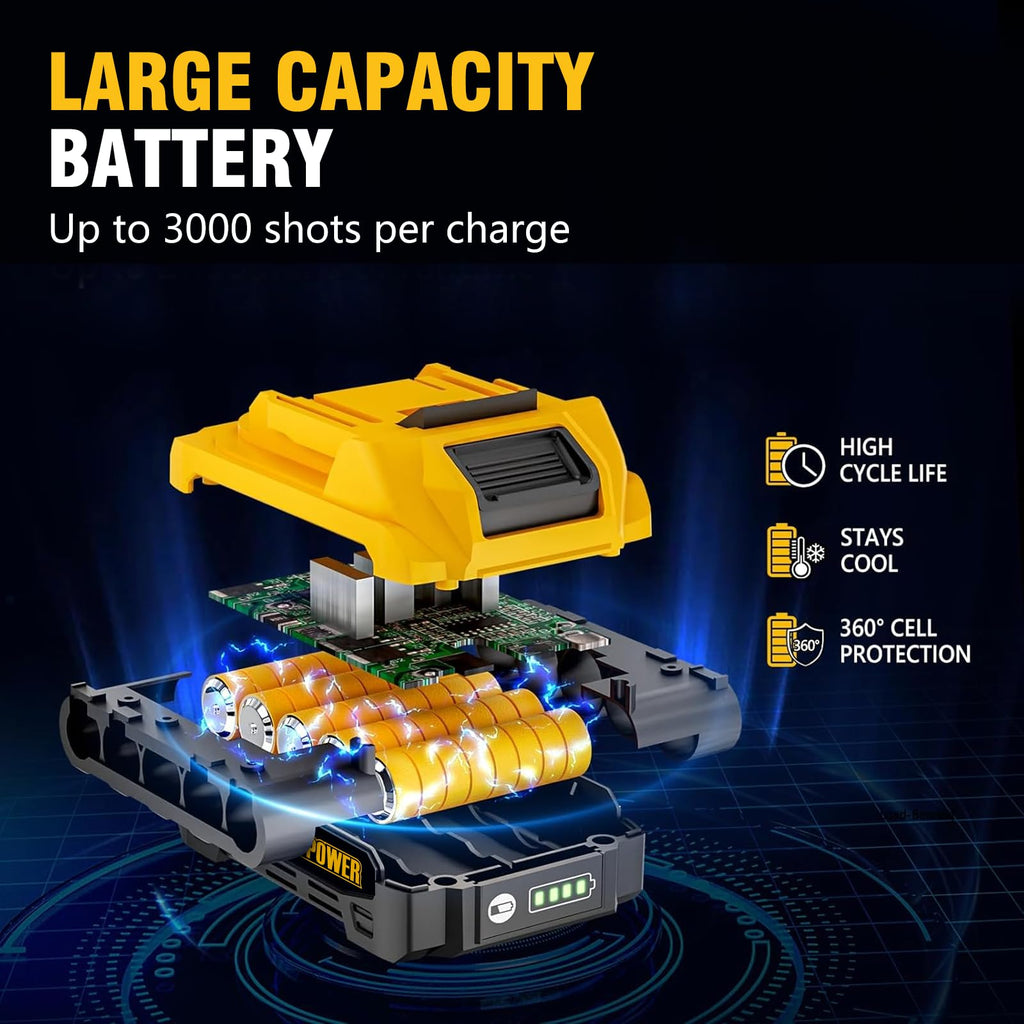 3/8'' Crown 18 Gauge 2 in 1 Cordless Brad Nailer/Electric Stapler with Battery & Charger B659119