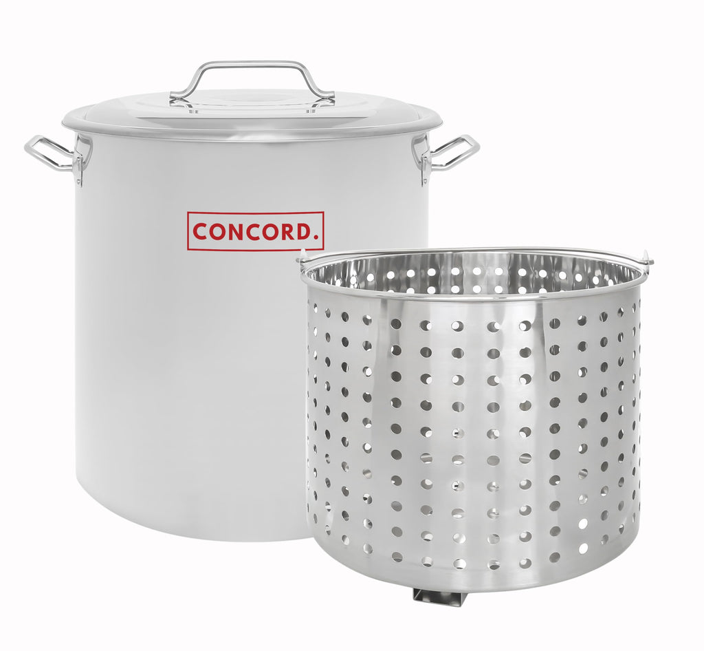 Stainless Steel Stock Pot with Steamer Basket 40 Quart U494