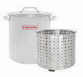 Stainless Steel Stock Pot with Steamer Basket 40 Quart U494