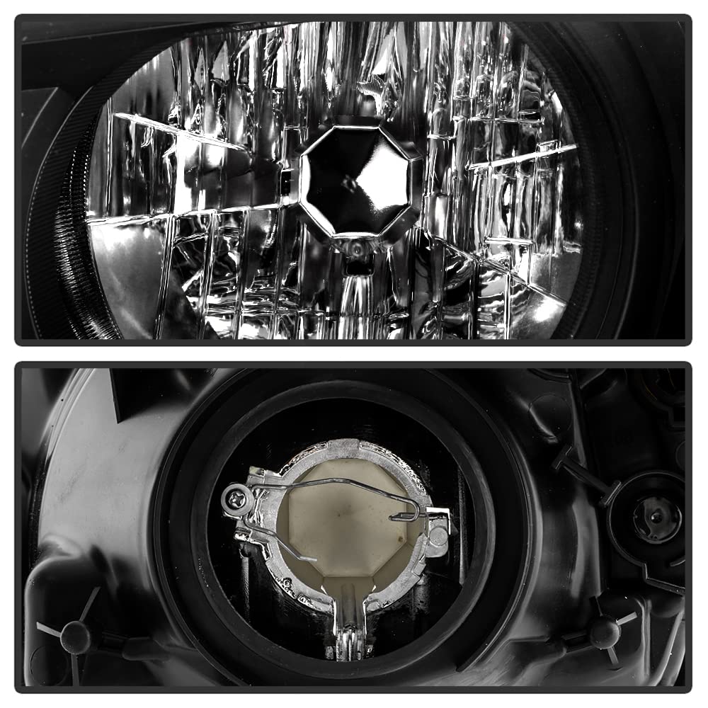 Black Headlights Headlamps Assembly Pair Set P959996