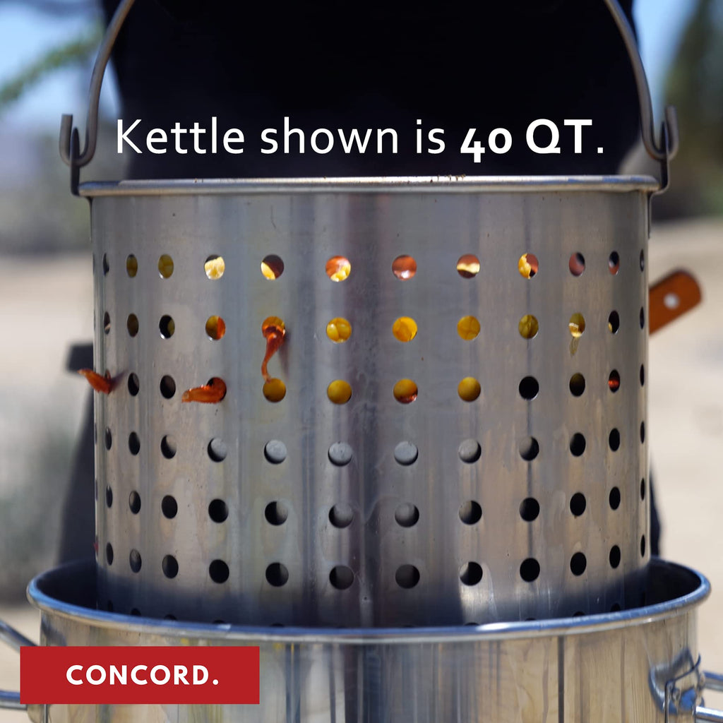 Stainless Steel Stock Pot with Steamer Basket 40 Quart U494
