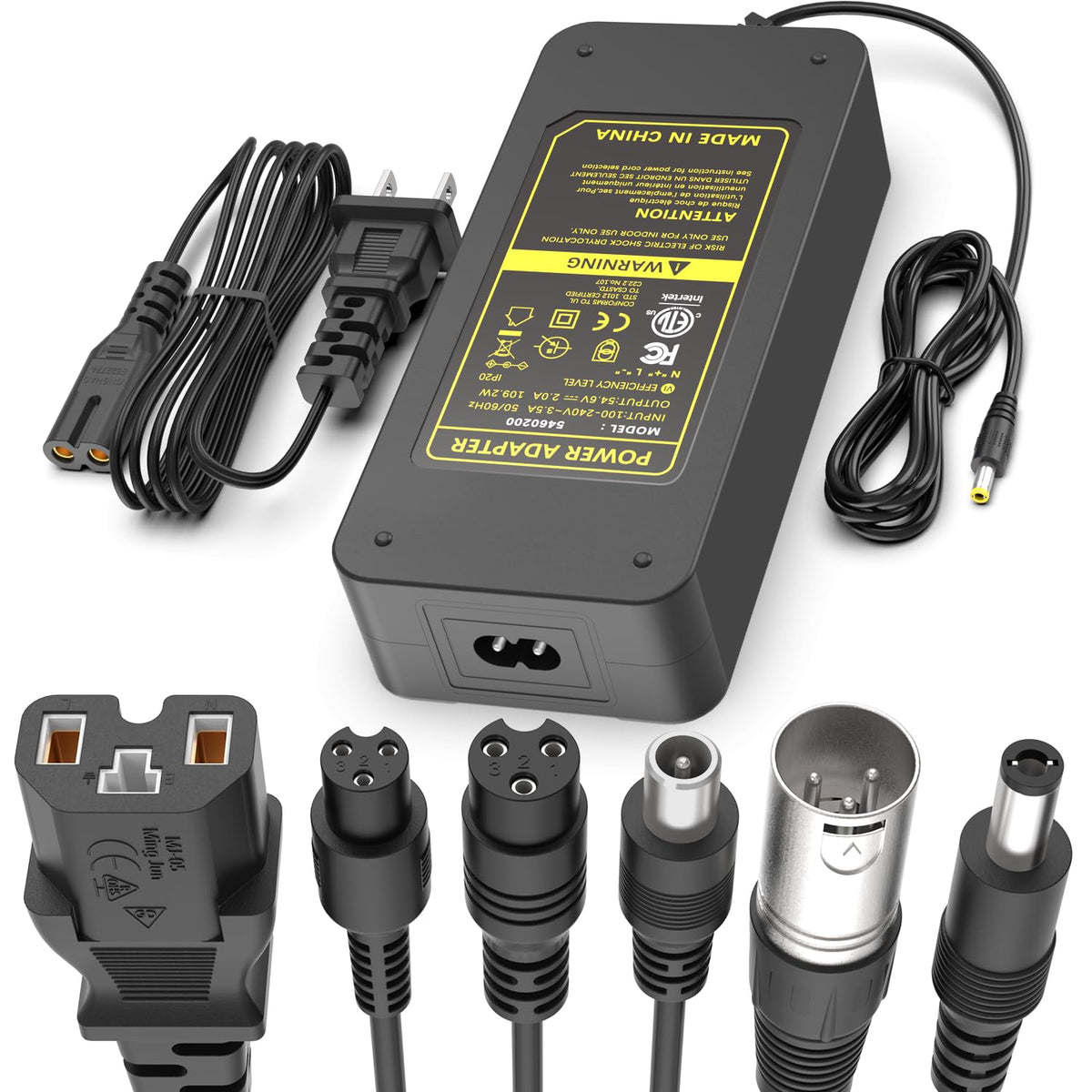 54.6V 2A Electric Bike Charger for 48V Lithium Battery X2601