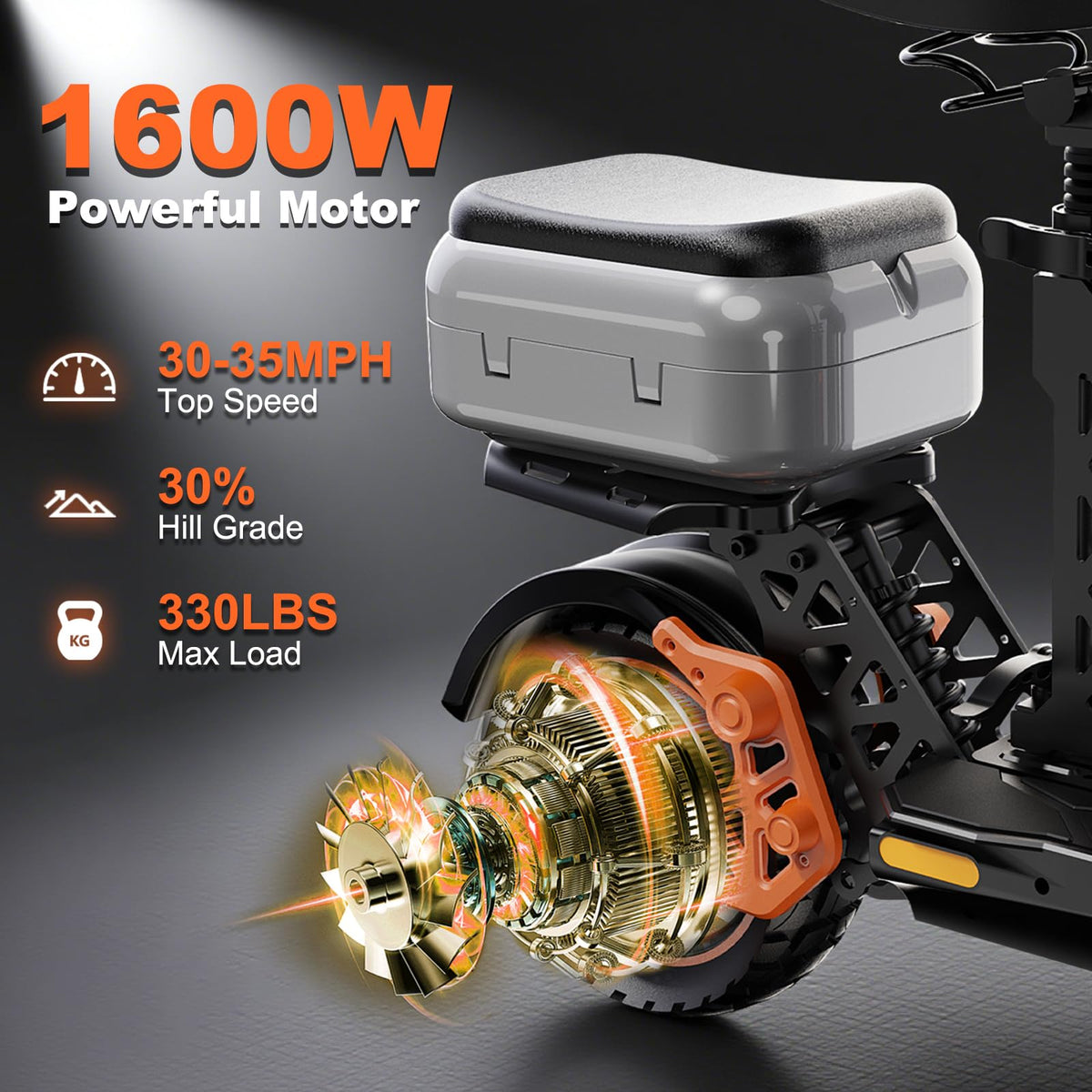 1200W Off Road Electric Scooter with Dual Suspension S755781