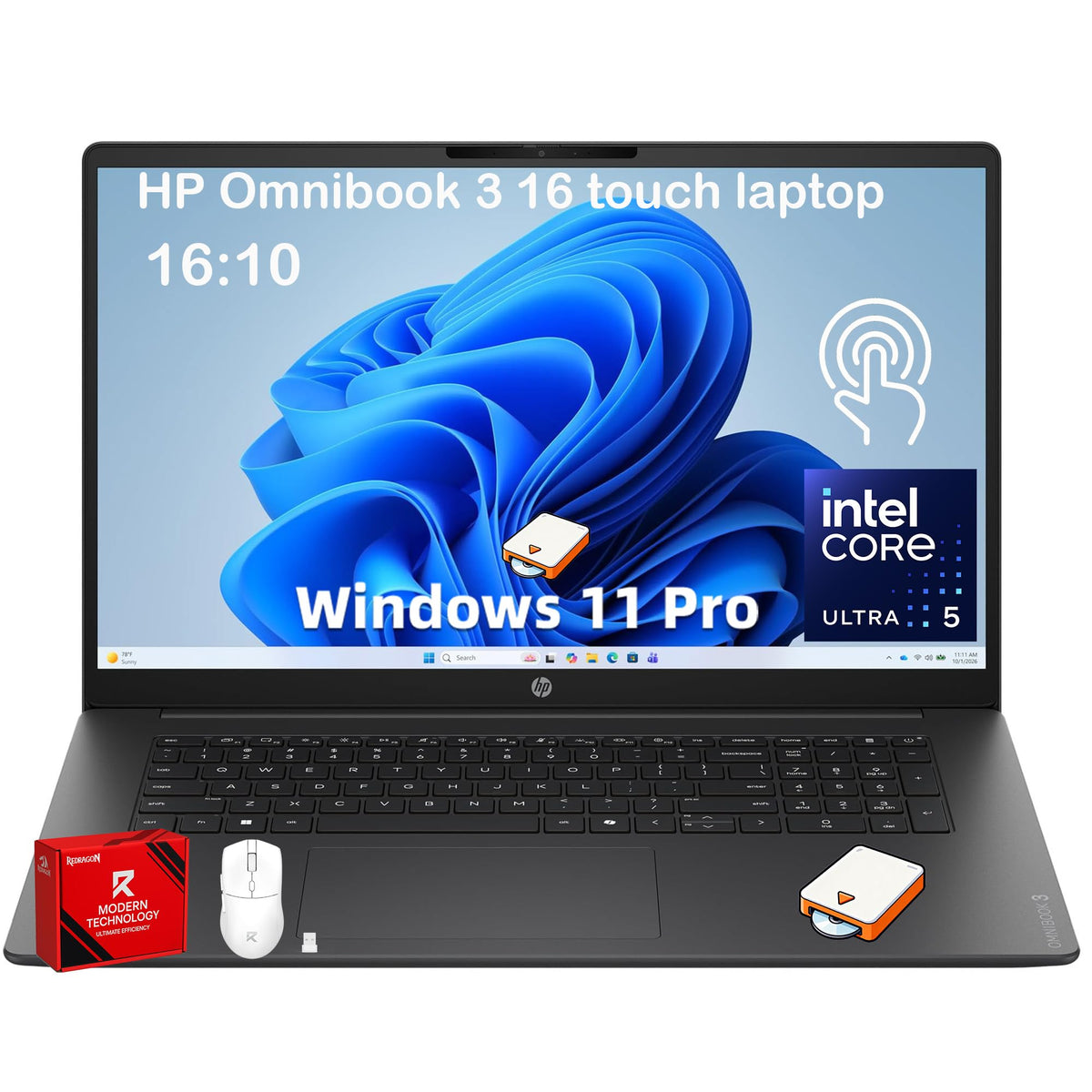 16 Touchscreen Laptop Intel 12 Core Ultra 5 X57295