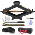 3-Ton Scissor Jack Kit with Rubber Jack Pads M2395