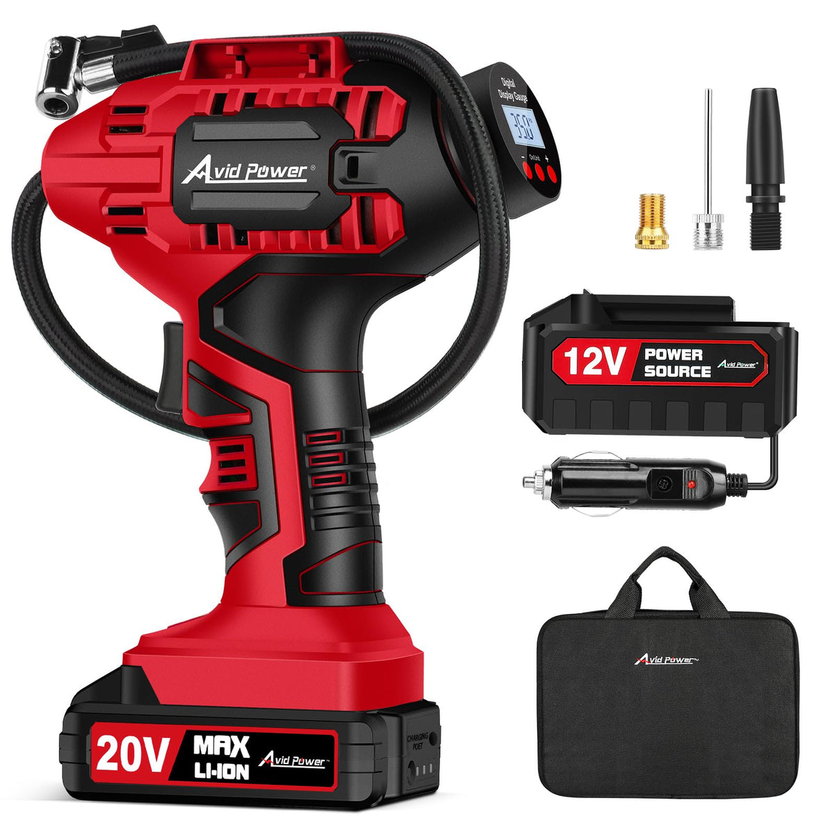 Cordless Tire Inflator Portable Air Compressor J221