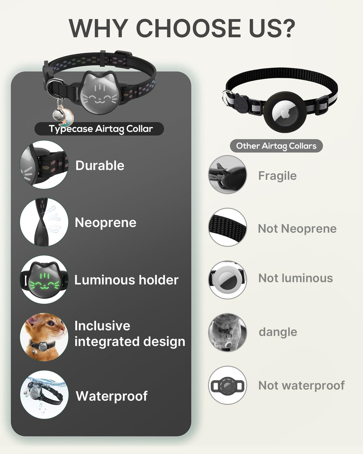 Reflective Breakaway Cat Collar with Bell F60373