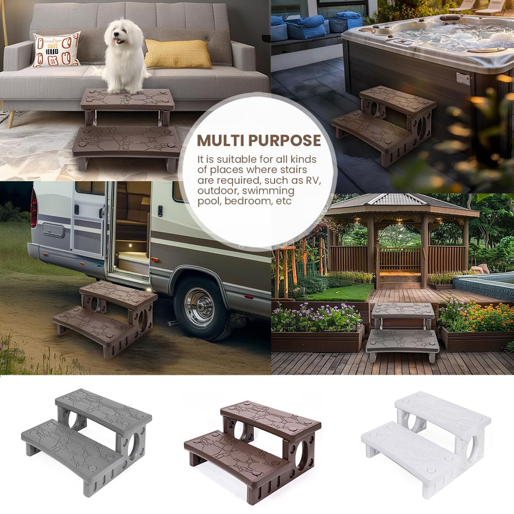 2-Step Spa Hot Tub Pool Deck Steps U27500