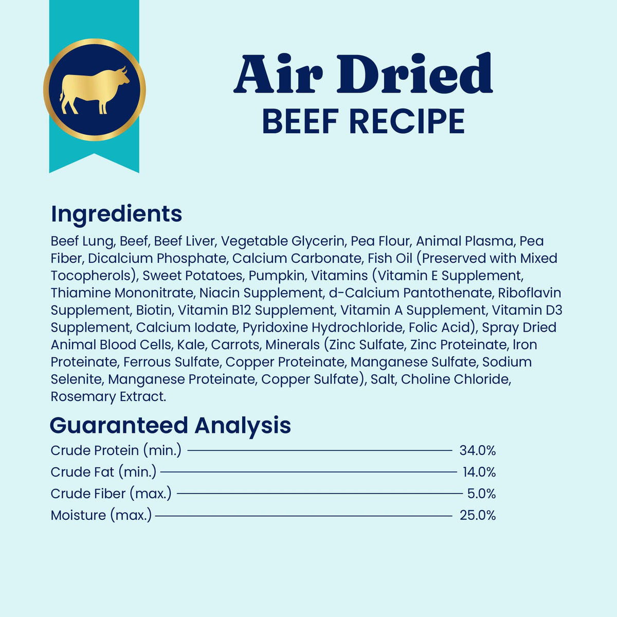 Air Dried Dog Food Topper & Treats Beef 1lb I4228