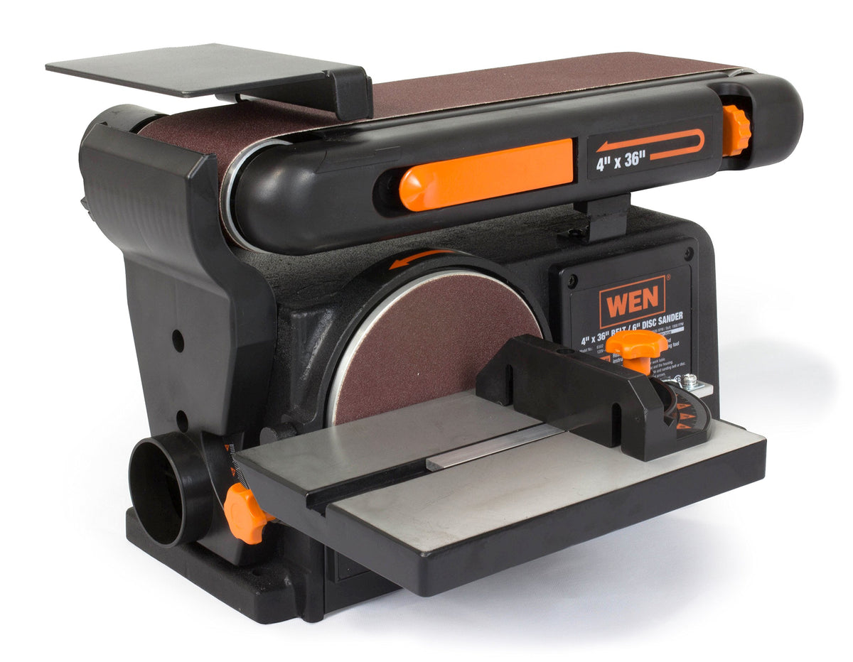 Benchtop Belt and Disc Sander with Cast Iron Base T624