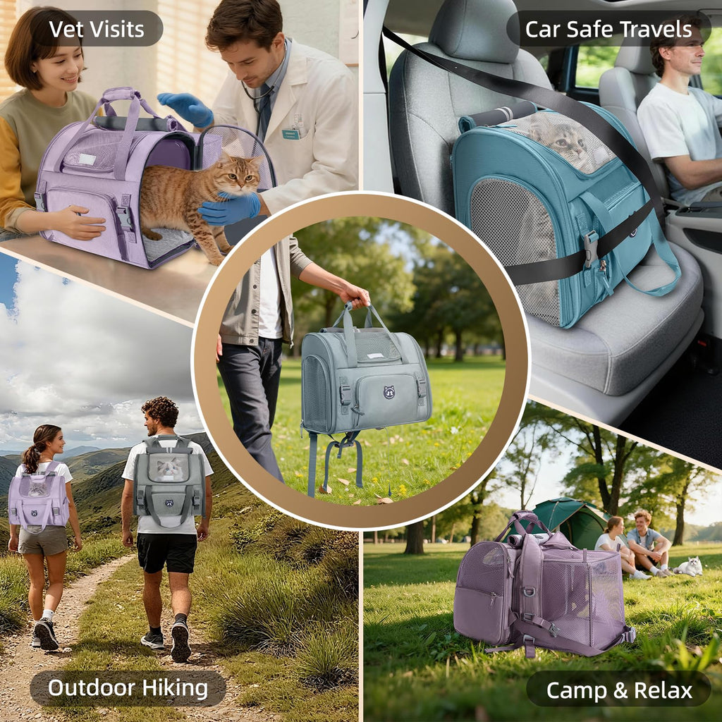 Expandable Large Cat Carrier Backpack V6749