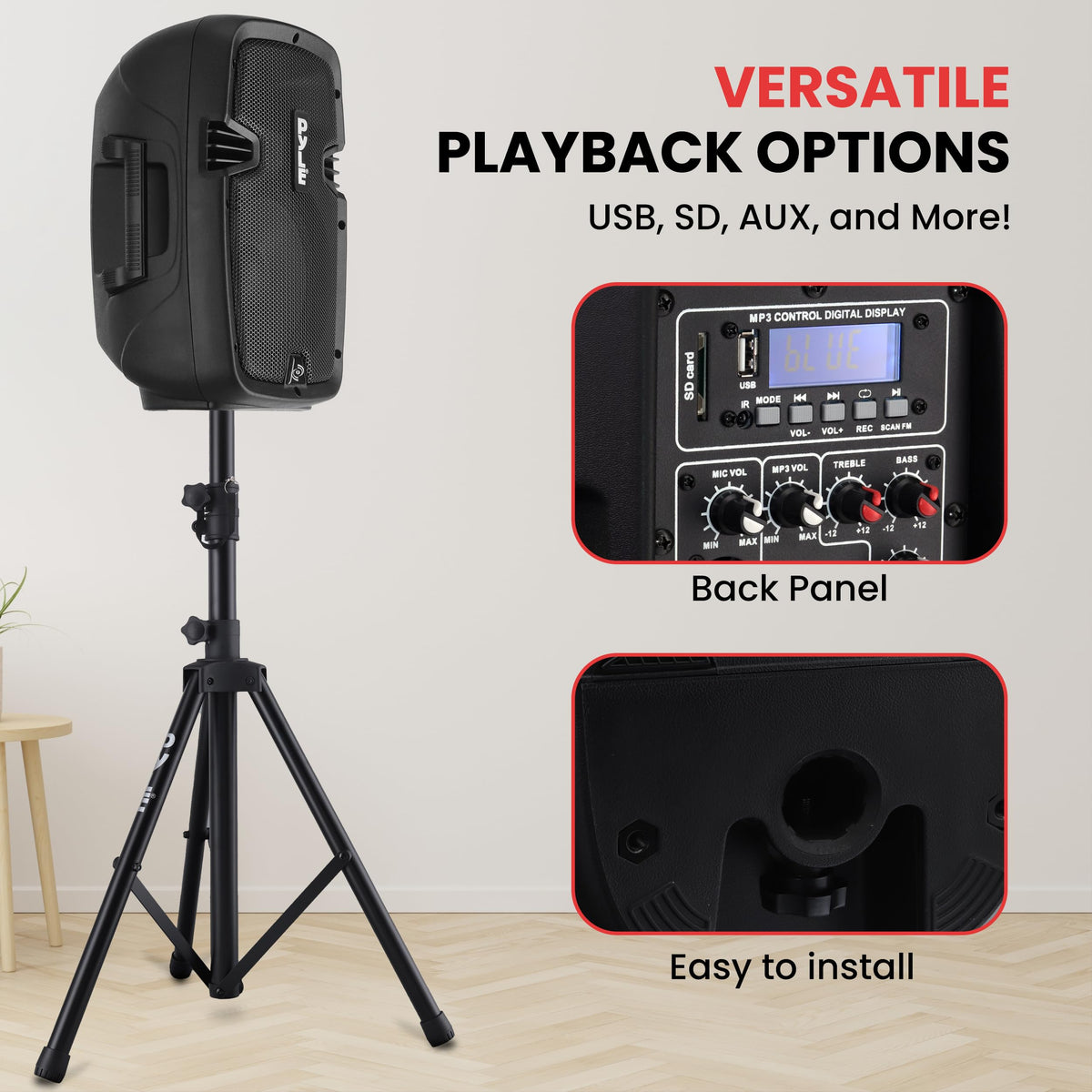Dual 8 Inch Powered PA Speaker System K81914