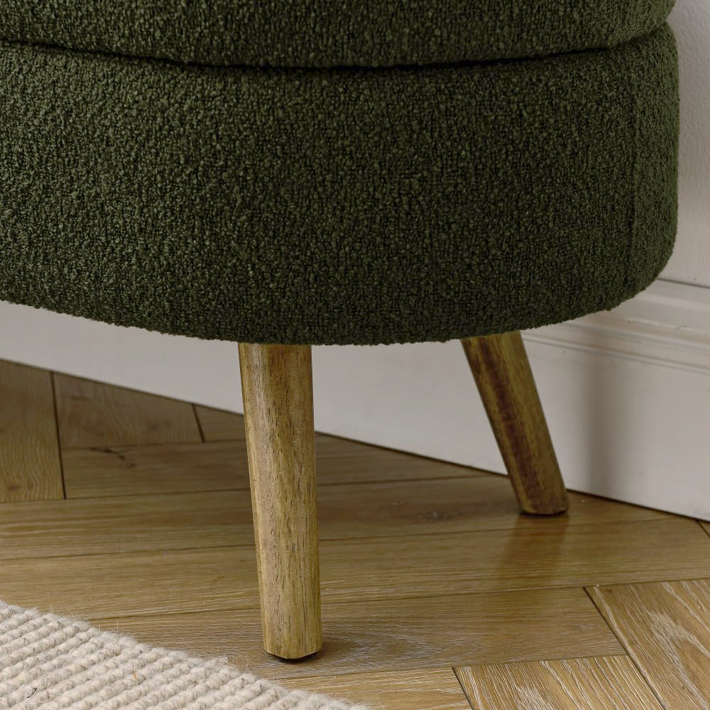 Oval Storage Bench with Rubber Wood Legs G59211
