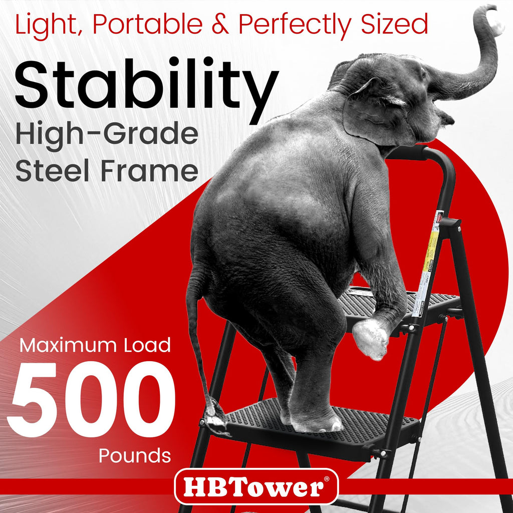 Folding Step Ladder with Anti-Slip Pedal V381023