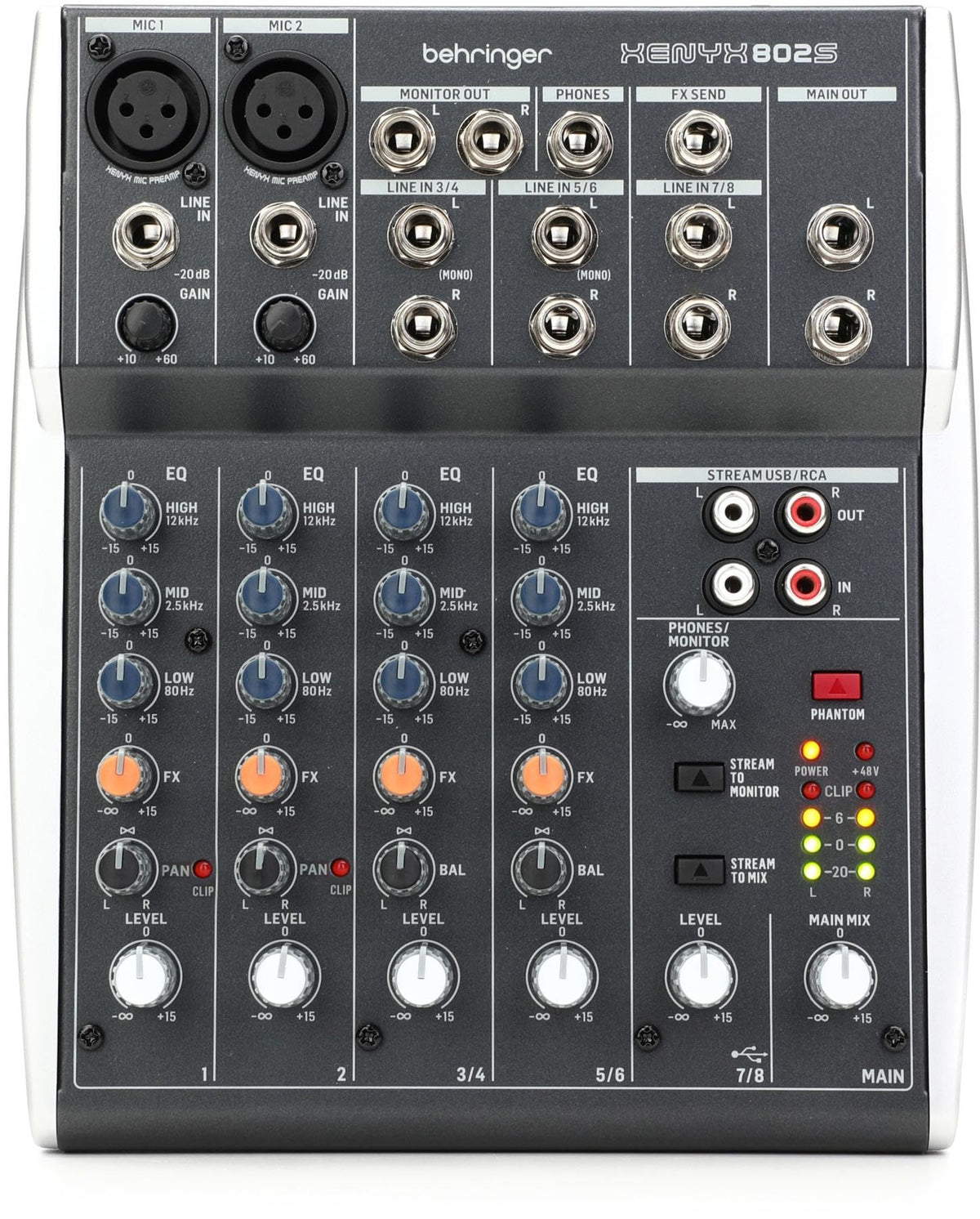 Analog 8-Input Mixer with USB Streaming Interface U905