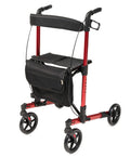 Tall Rollator Walker with Seat 8” Wheels Apple Red N14684