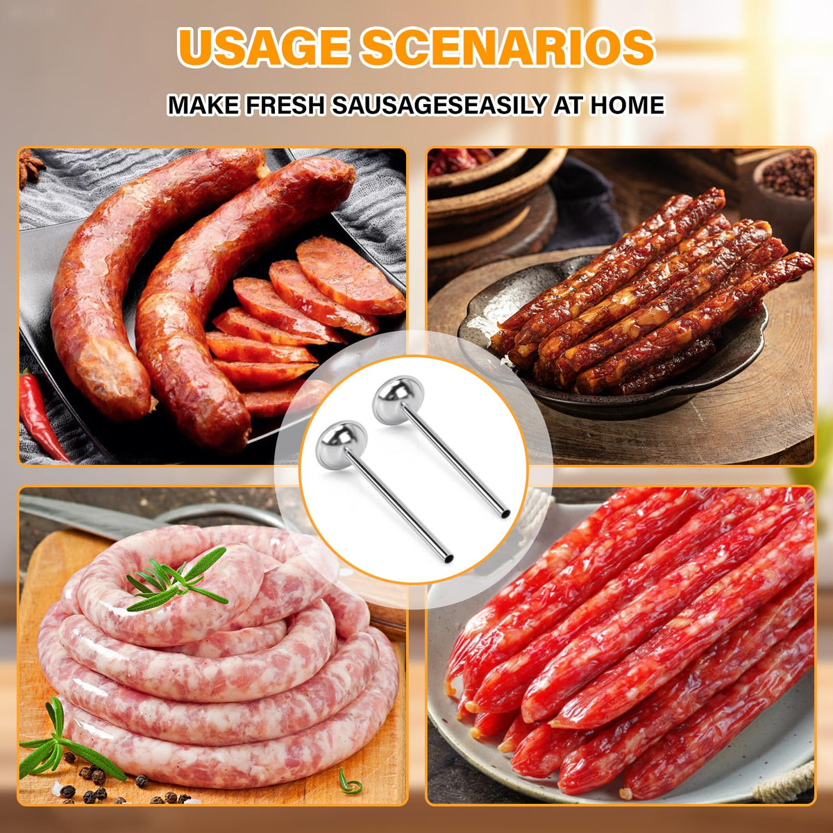 2 Pack 10mm Sausage Stuffer Tubes S75261