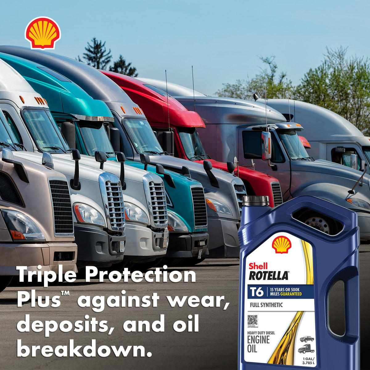Full Synthetic 5W-30 Diesel Engine Oil, 1 Gallon (3 Pack) Q883