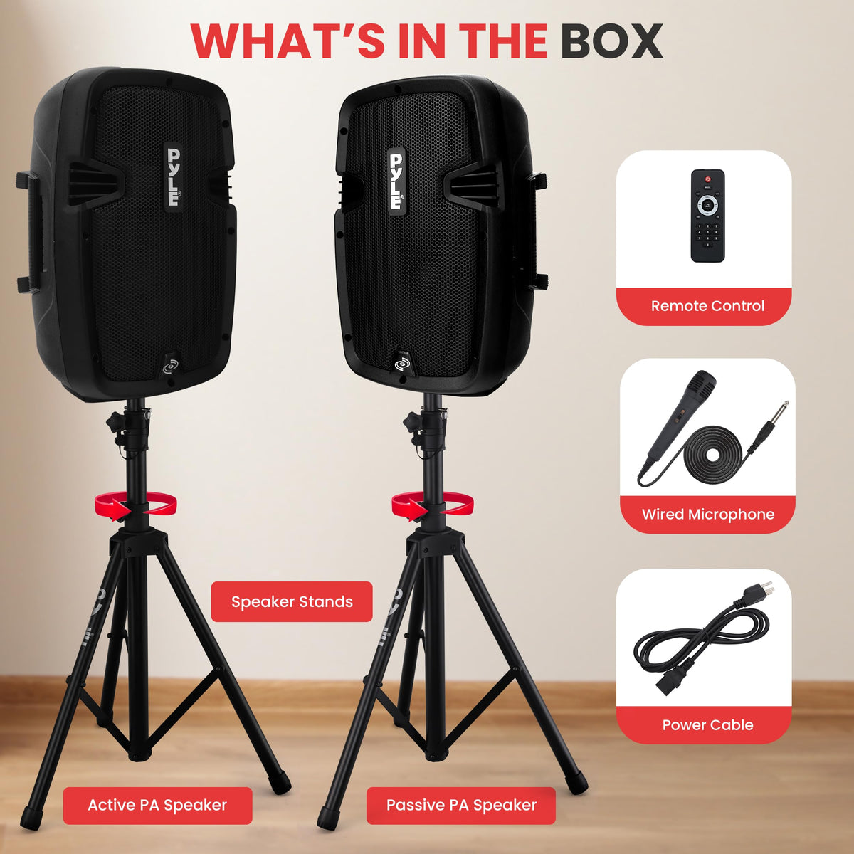 Dual 8 Inch Powered PA Speaker System K81914