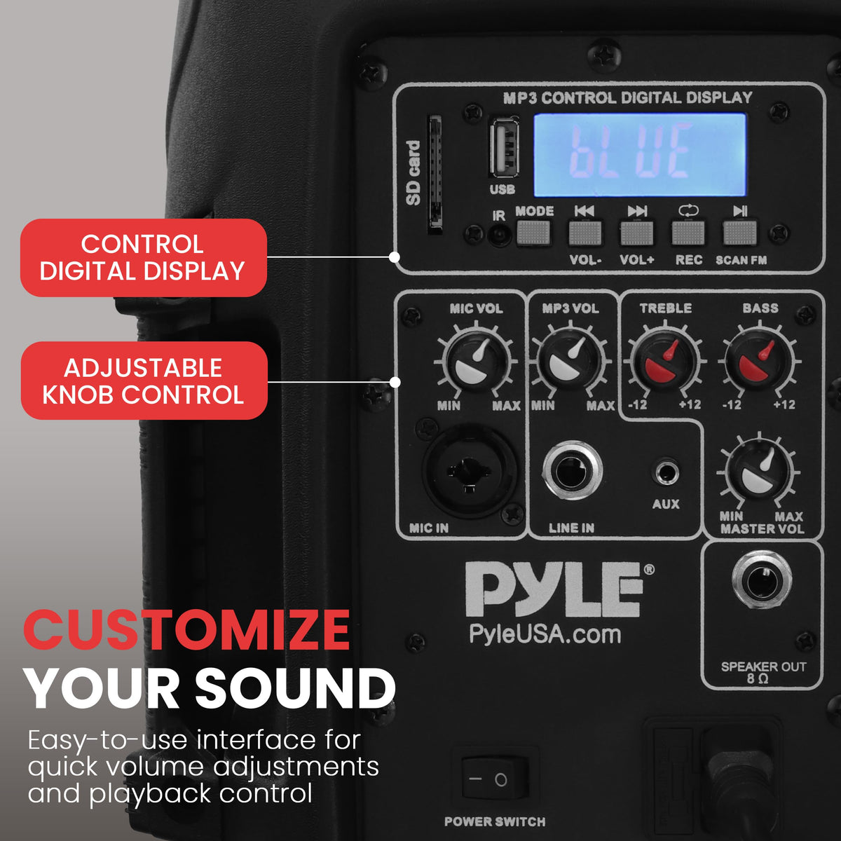 Dual 8 Inch Powered PA Speaker System K81914