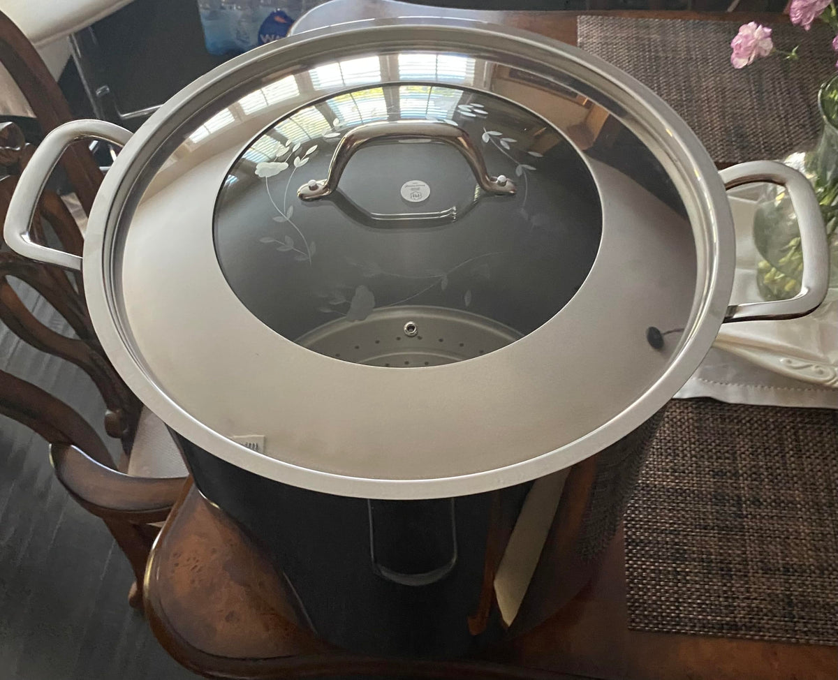 Stainless Steel 60-qt Stockpot with Steaming Rack I792383
