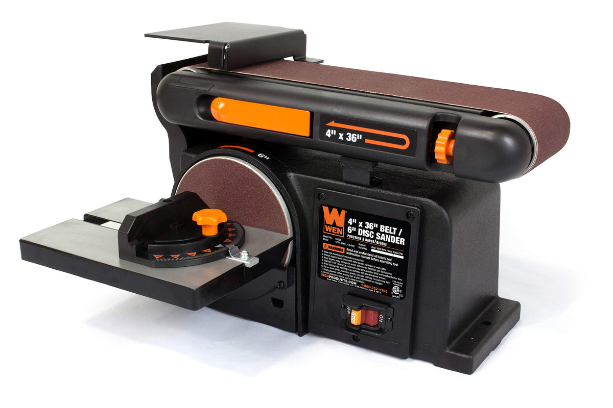 Benchtop Belt and Disc Sander with Cast Iron Base T624