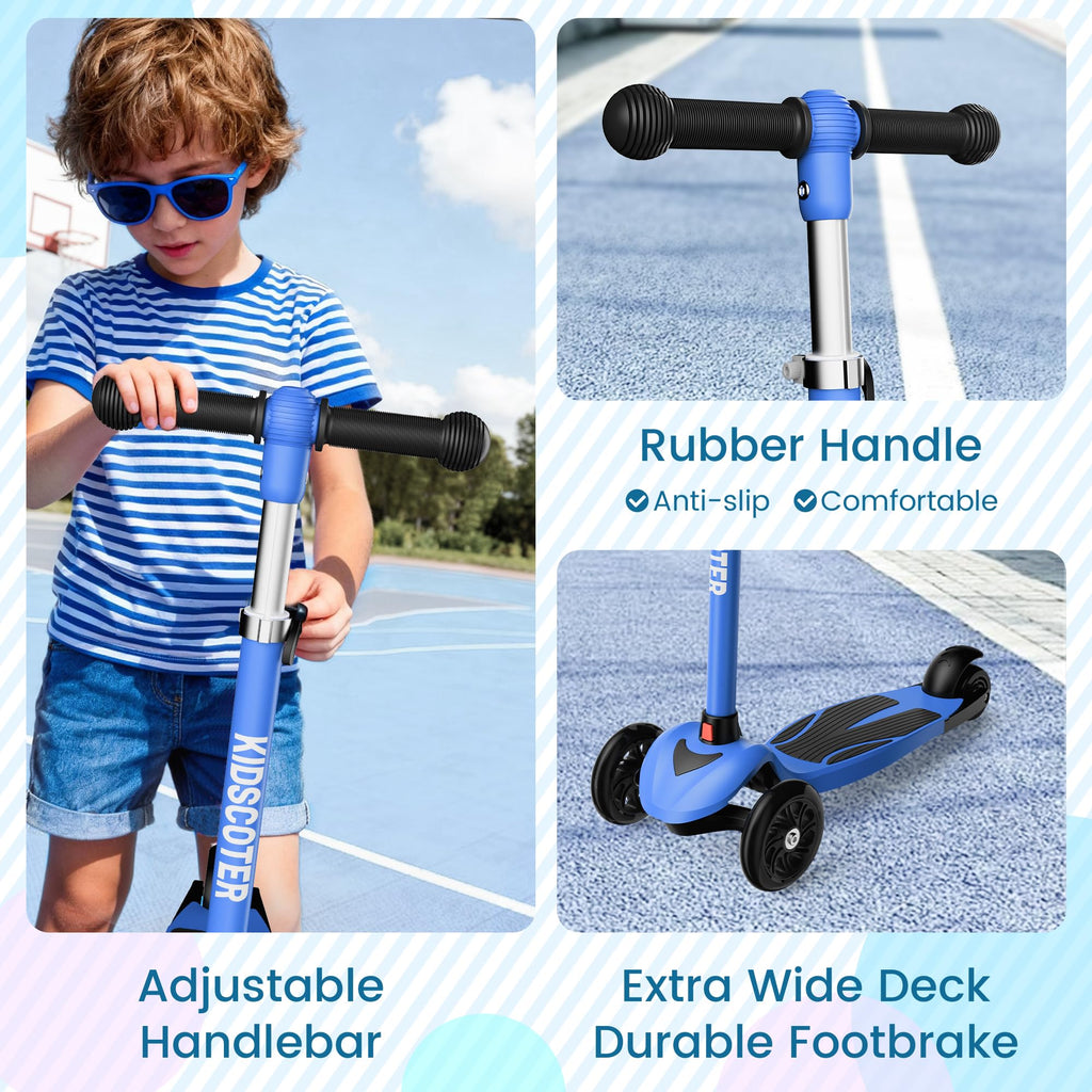 Multicolor 3 Wheel Kids Scooter with LED Light-Up Wheels Q764
