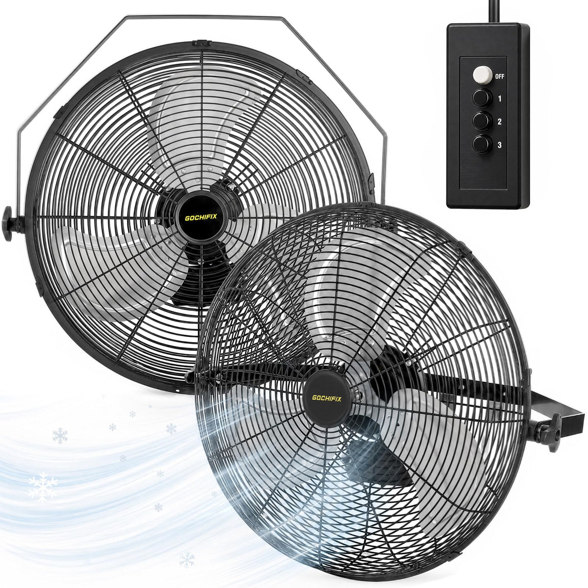 20 Inch 2 Pack 3-Speed High Velocity Wall Mount Fan D857466