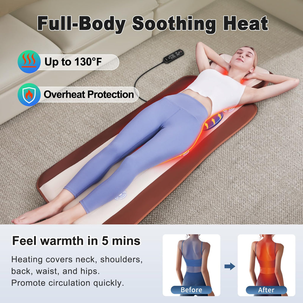 Full Body Massage Mat with 3 Heating Zones S5628