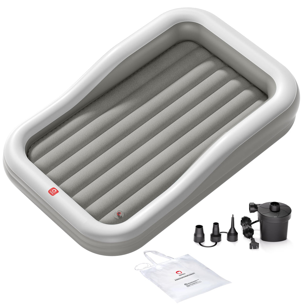 Inflatable Toddler Travel Bed Extra Large Gray O7747