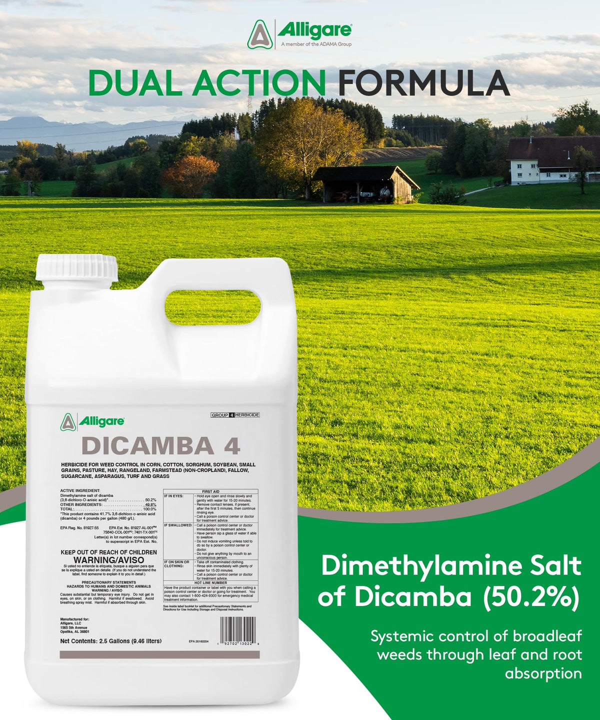 Water-Soluble Dicamba Herbicide 2.5 Gallons H822236