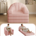 Pink Chenille Convertible Sofa Bed P22716