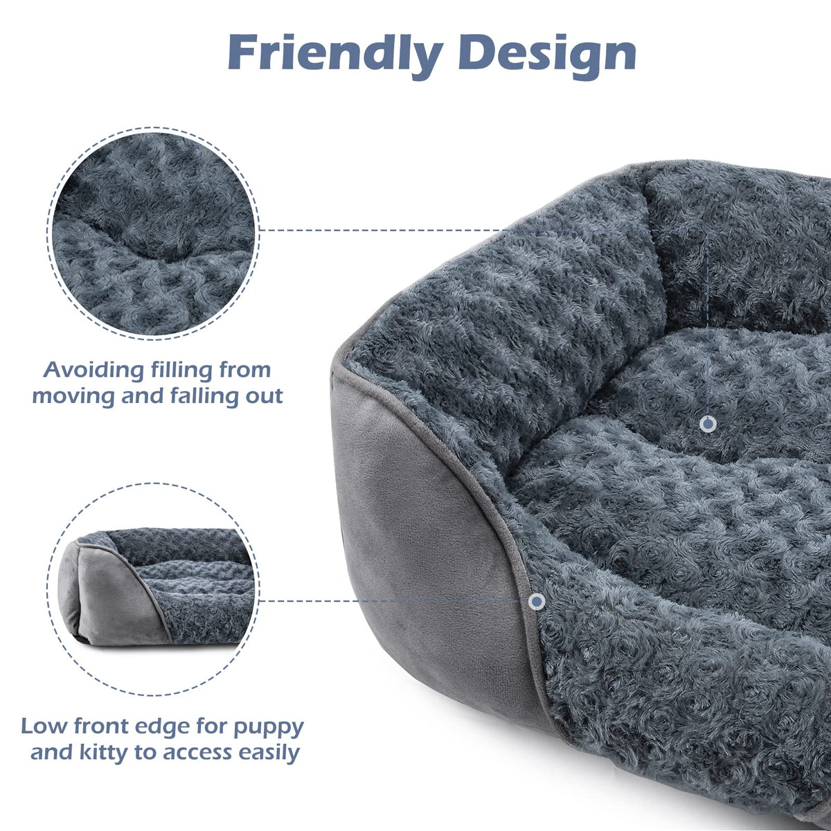 Washable Orthopedic Dog Bed with Anti-Slip Bottom I1084