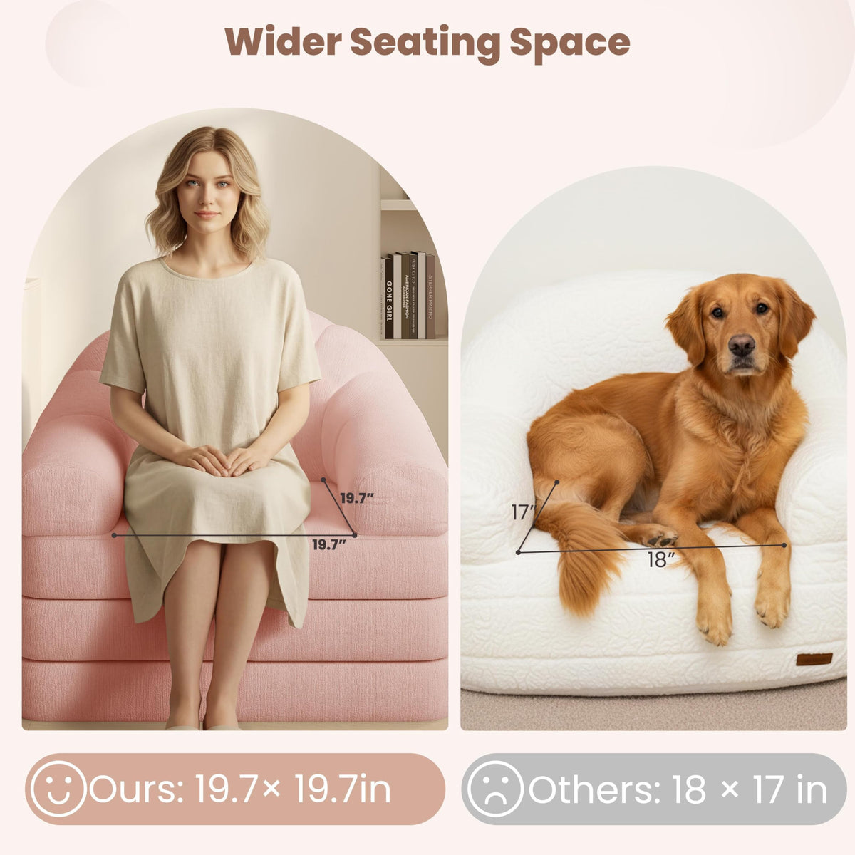 Pink Chenille Convertible Sofa Bed P22716