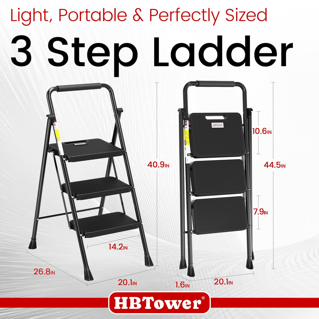 Folding Step Ladder with Anti-Slip Pedal V381023