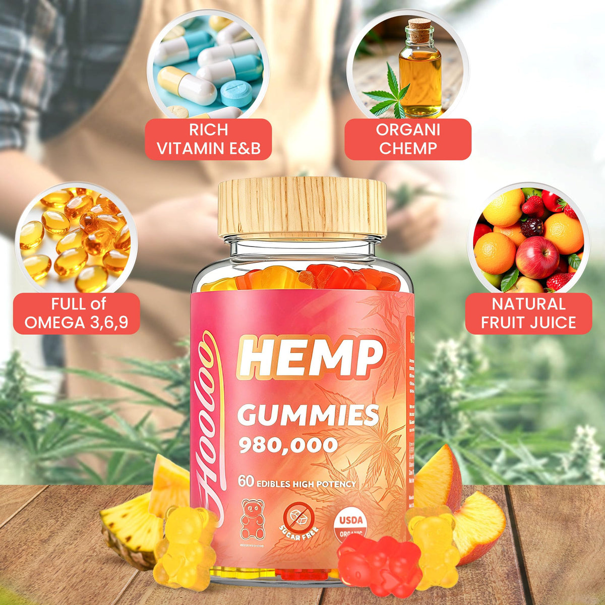 Sugar Free Hemp Gummies N4455