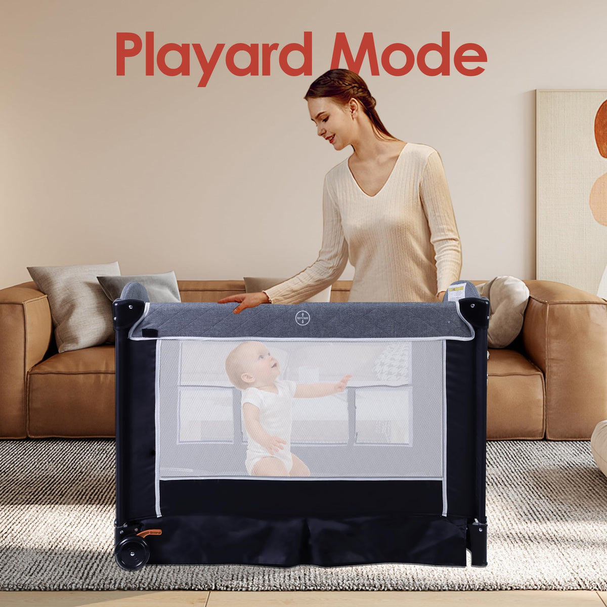 4 in 1 Portable Playard Baby Bassinet L9437