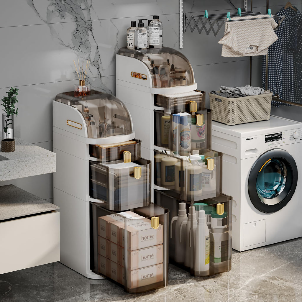 Slim Bathroom Storage Cabinet with Drawers H8199