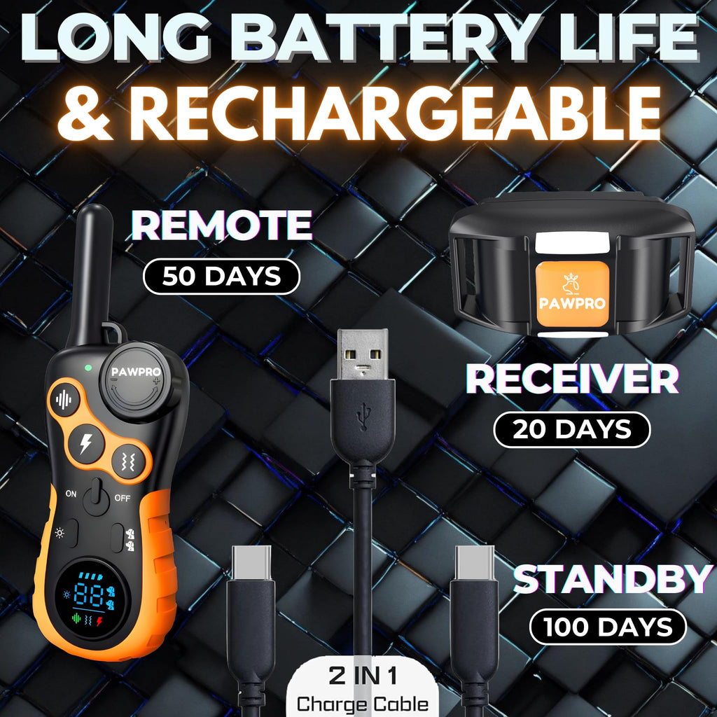 Dog Shock Collar with Remote, 4-Mile Range, Waterproof Rechargeable L280