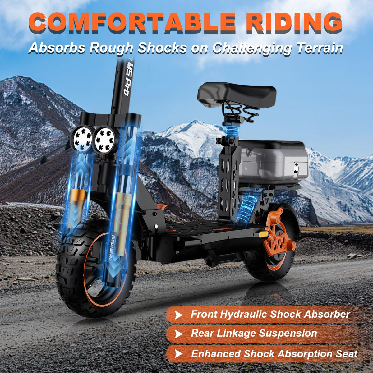 1200W Off Road Electric Scooter with Dual Suspension S755781