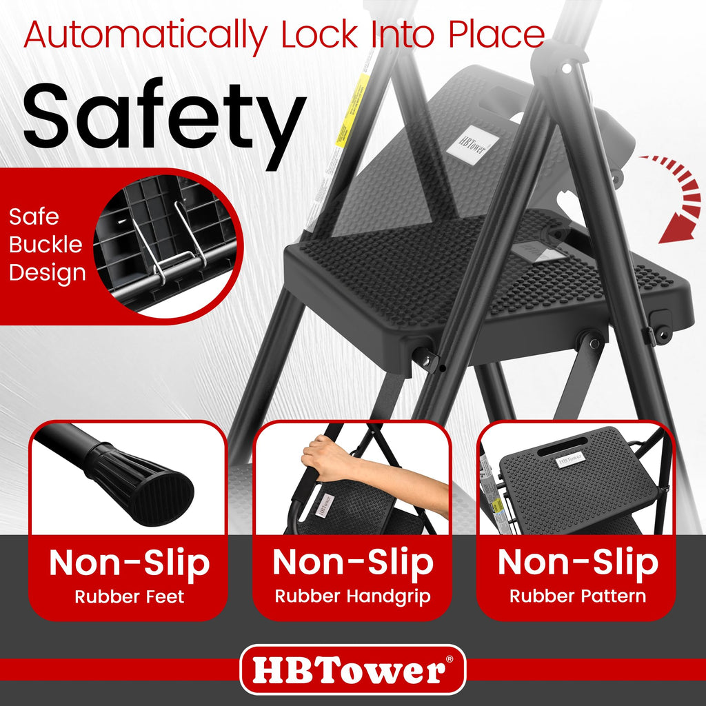Folding Step Ladder with Anti-Slip Pedal V381023