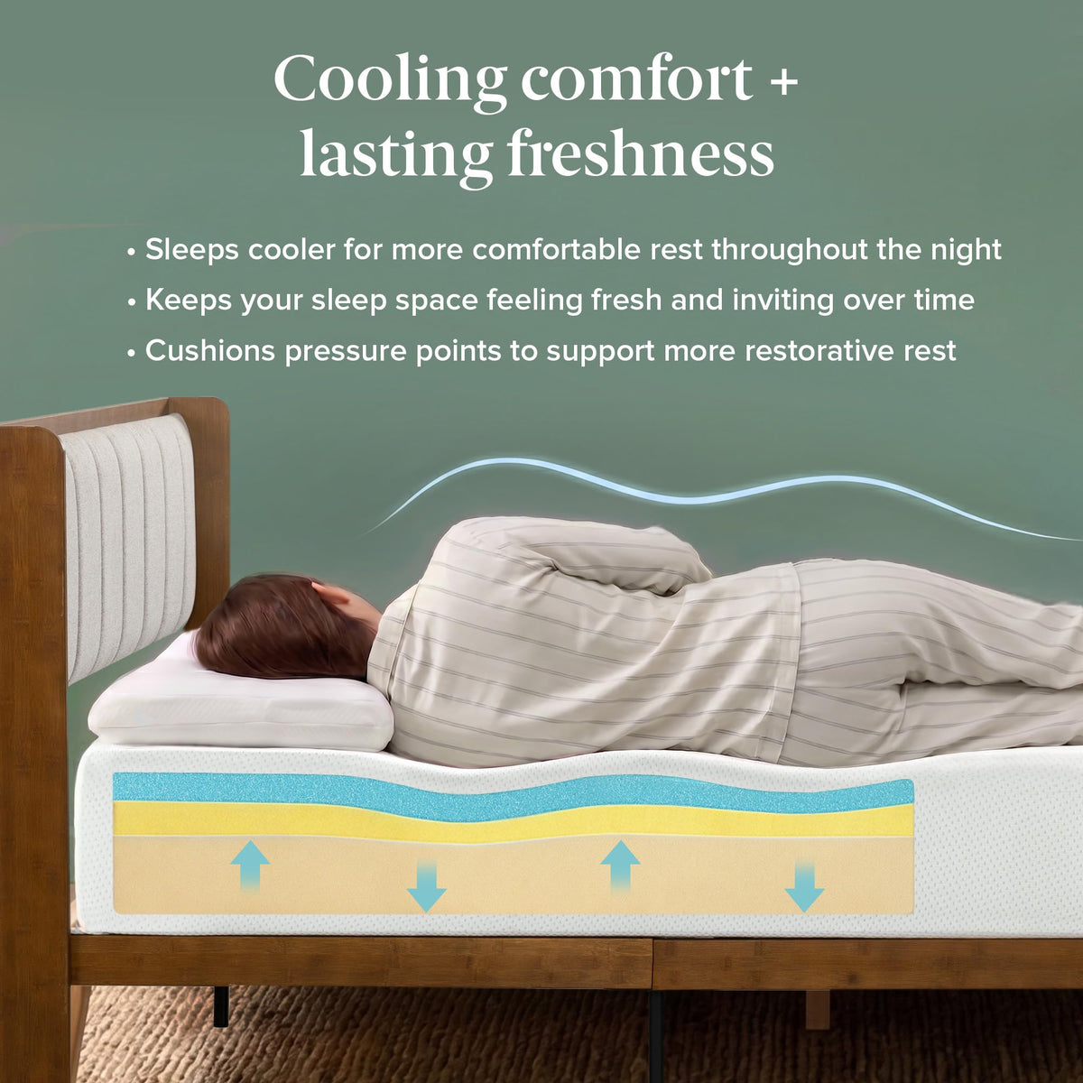 8 Inch Green Tea Cooling Gel Memory Foam Mattress Twin N18065