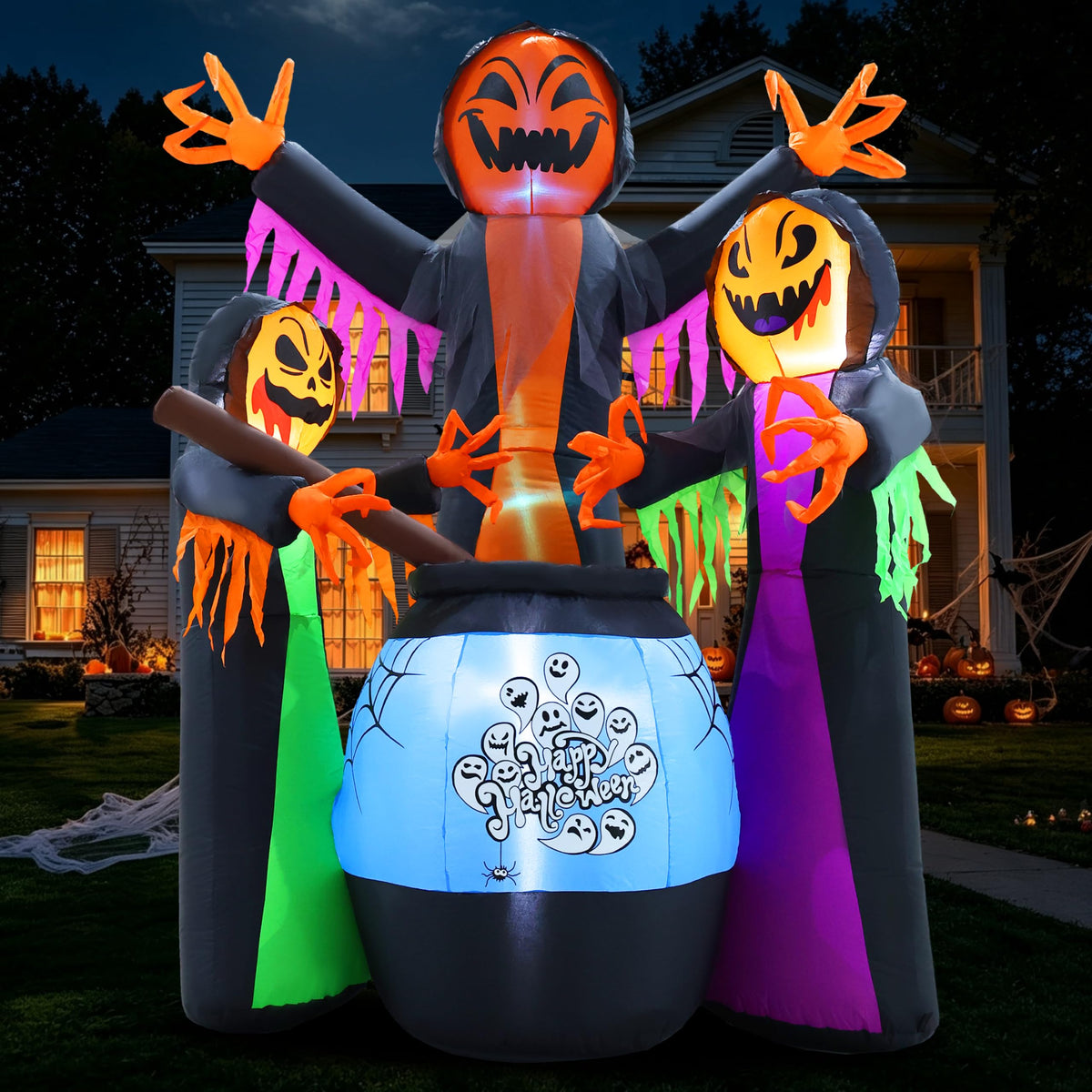 8FT Halloween Inflatable with Light Yard Decor P8396