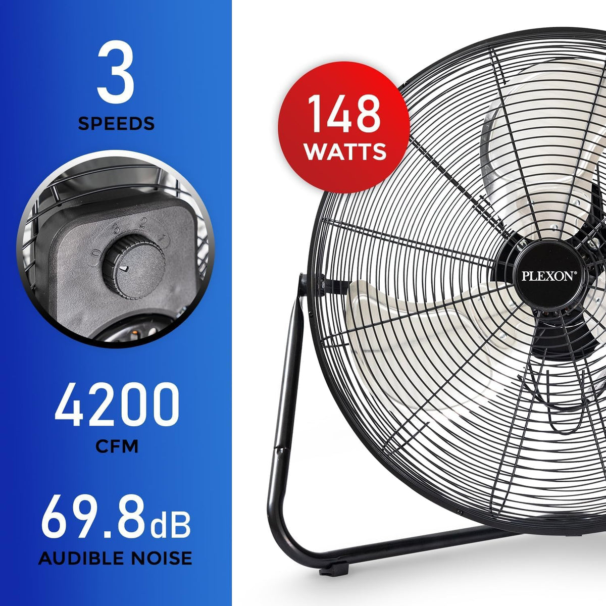 20" High Velocity Floor Fan 2 Pack O143