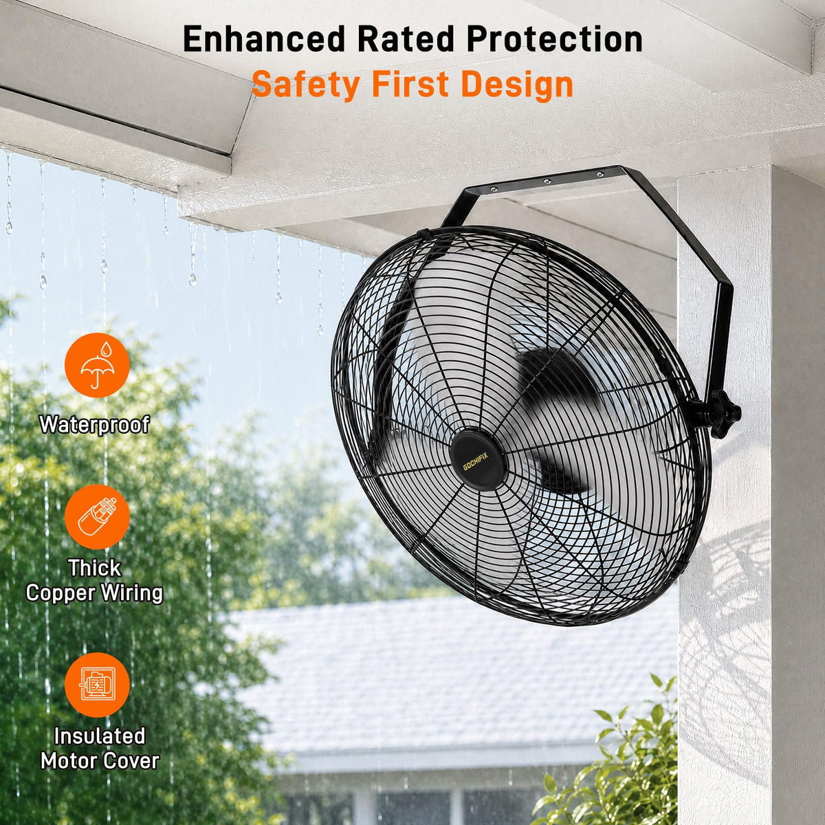 20 Inch 2 Pack 3-Speed High Velocity Wall Mount Fan D857466
