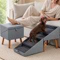 2-in-1 Wooden Pet Stairs & Ottoman C69183